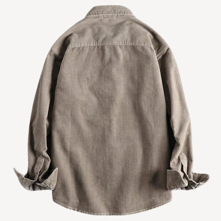 Men's Relaxed-Fit Corduroy Long Sleeve Shirt Chest Pocket