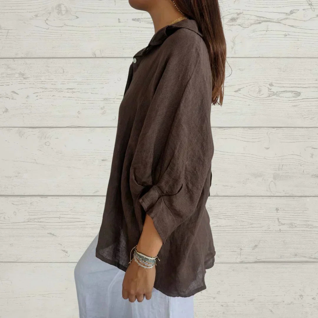 Ida | Dame Casual Skjorte med Knapper