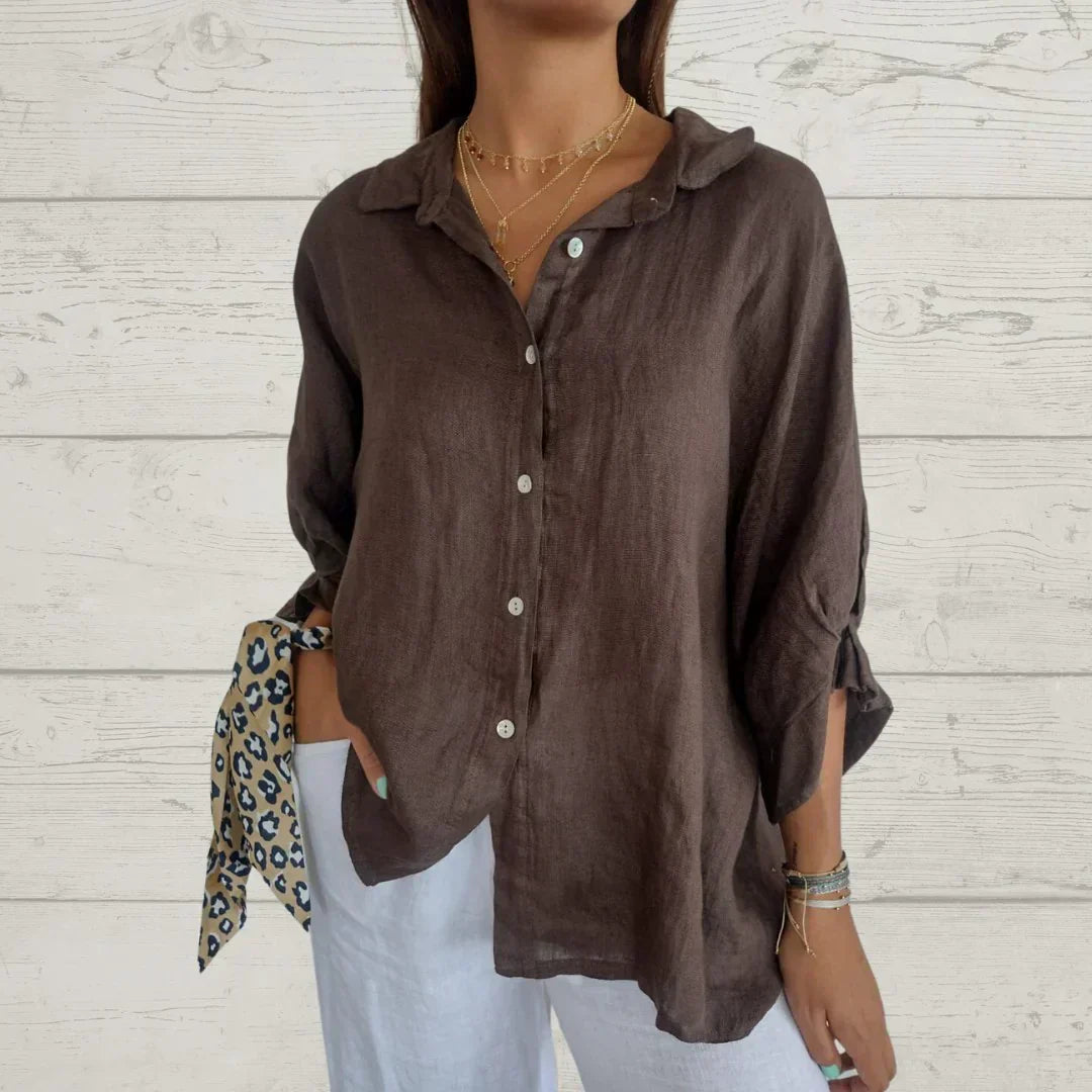 Ida | Dame Casual Skjorte med Knapper