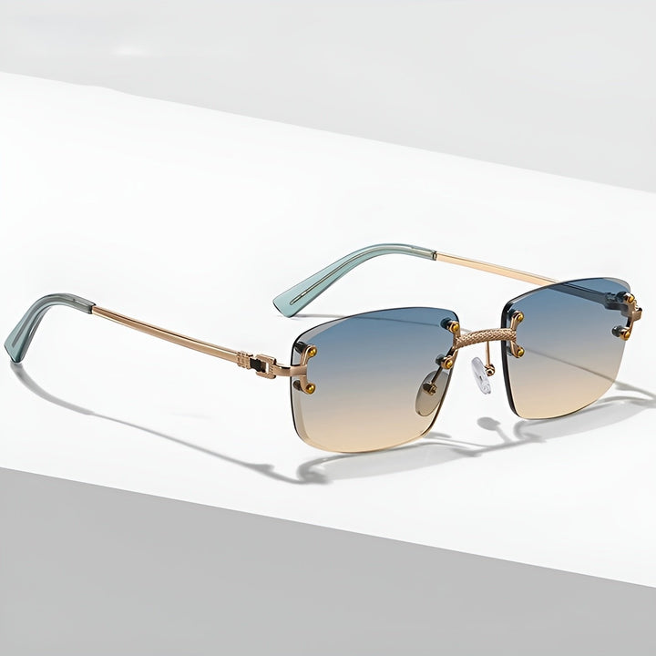 Kristian | Unisex Aviator Solbriller Med Gradient Linser Og Metalramme