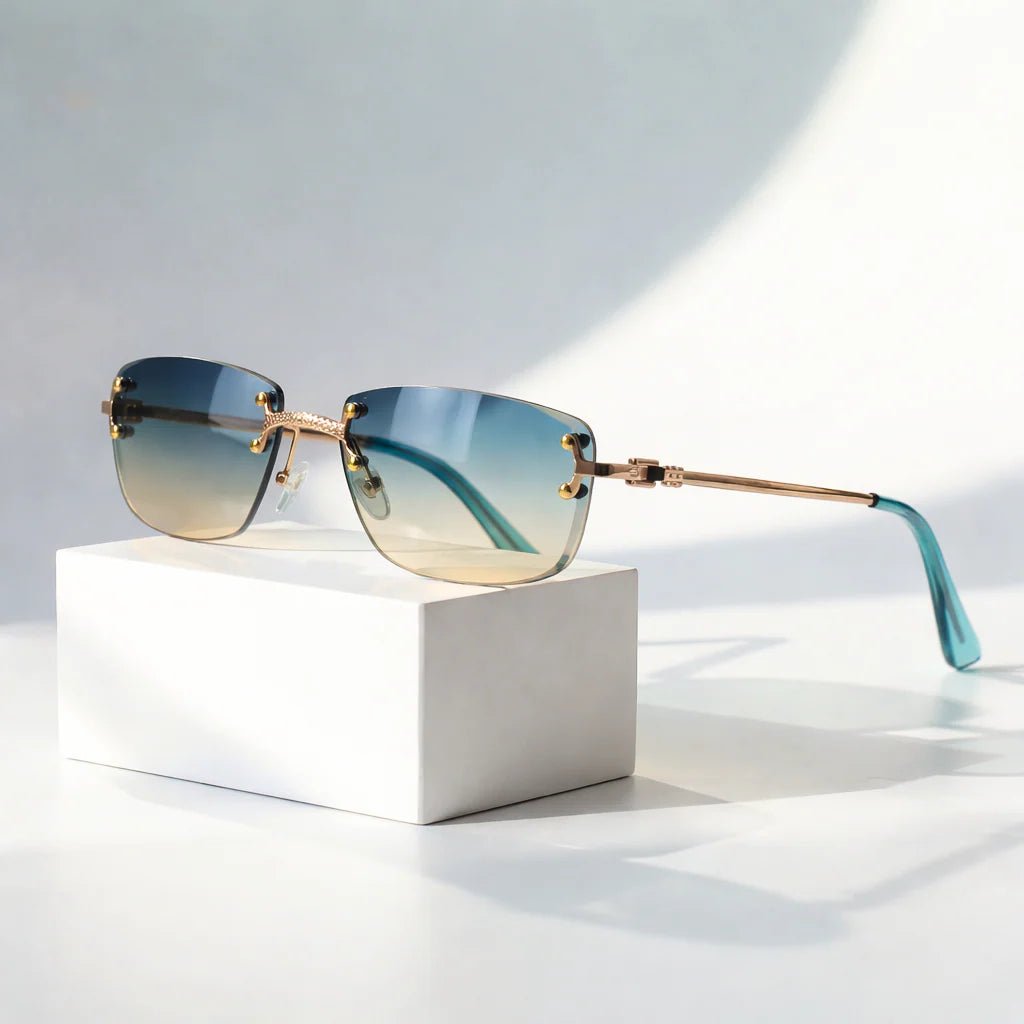 Kristian | Unisex Aviator Solbriller Med Gradient Linser Og Metalramme