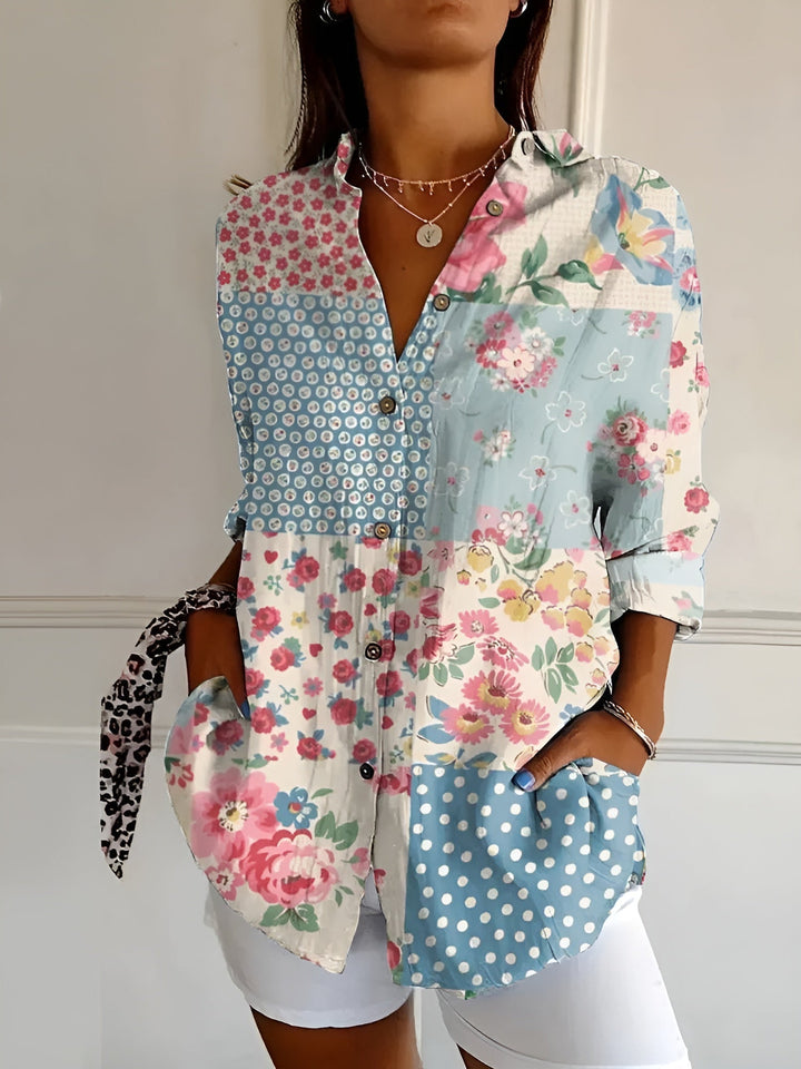 Maja | Dame Casual Blomstret Skjorte