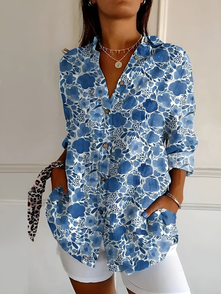 Maja | Dame Casual Blomstret Skjorte