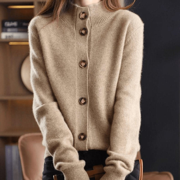 Women's Cashmere Knit Button-Up Cardigan