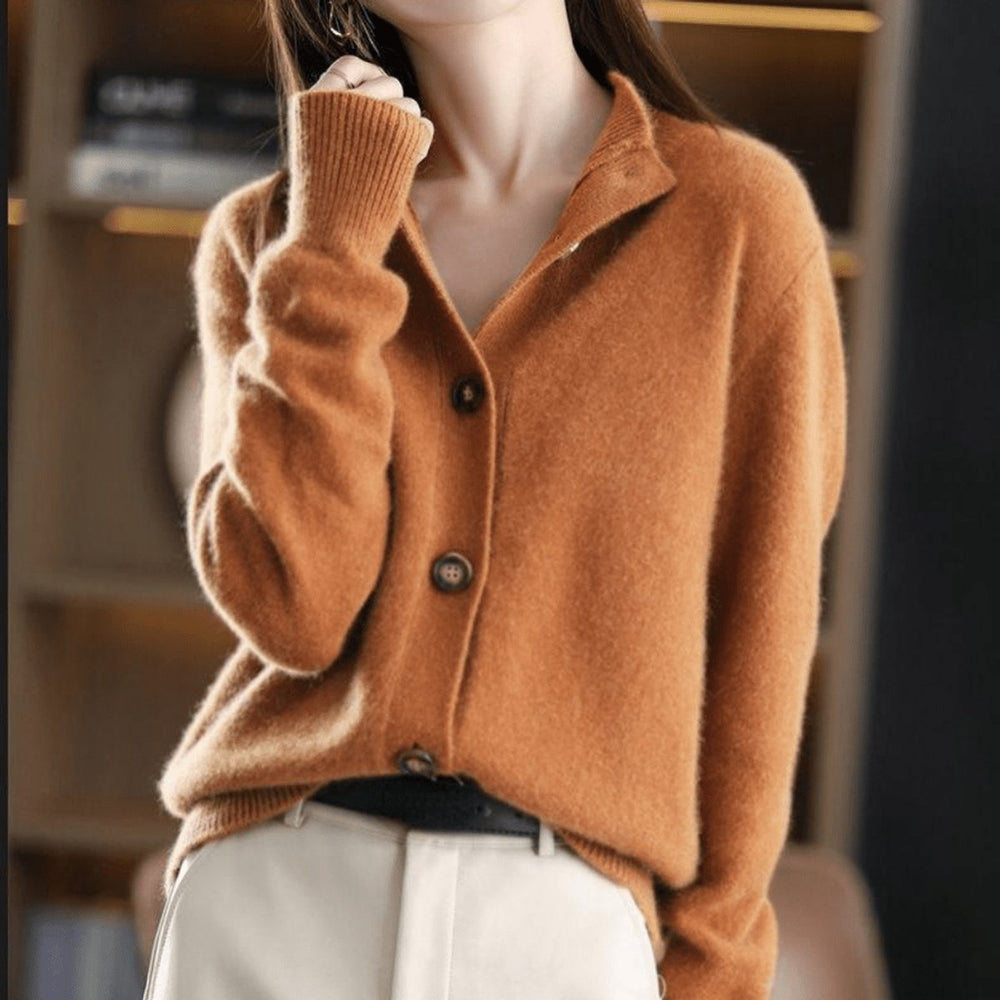 Women's Cashmere Knit Button-Up Cardigan