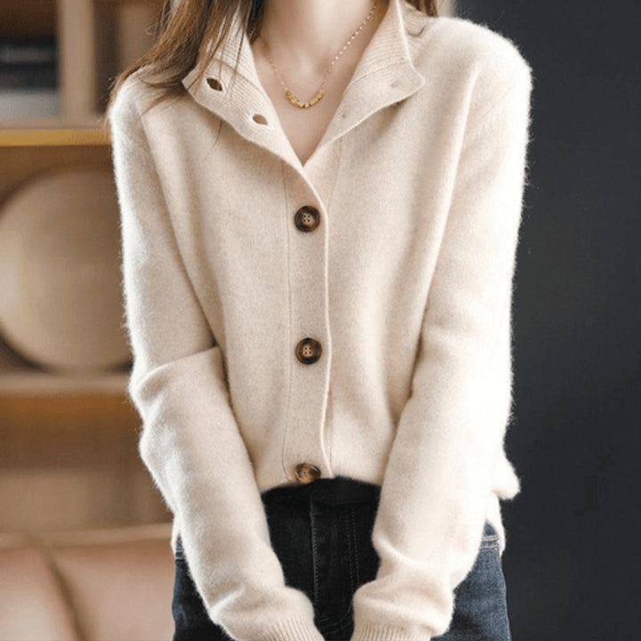Women's Cashmere Knit Button-Up Cardigan