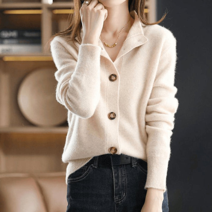 Women's Cashmere Knit Button-Up Cardigan