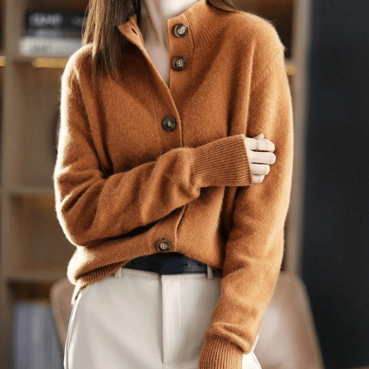 Women's Cashmere Knit Button-Up Cardigan