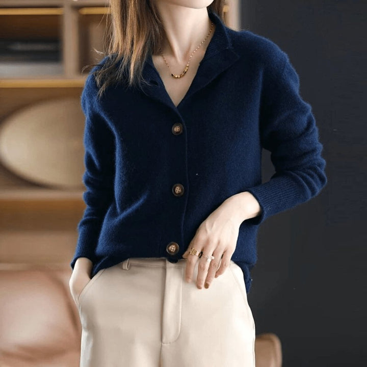 Women's Cashmere Knit Button-Up Cardigan