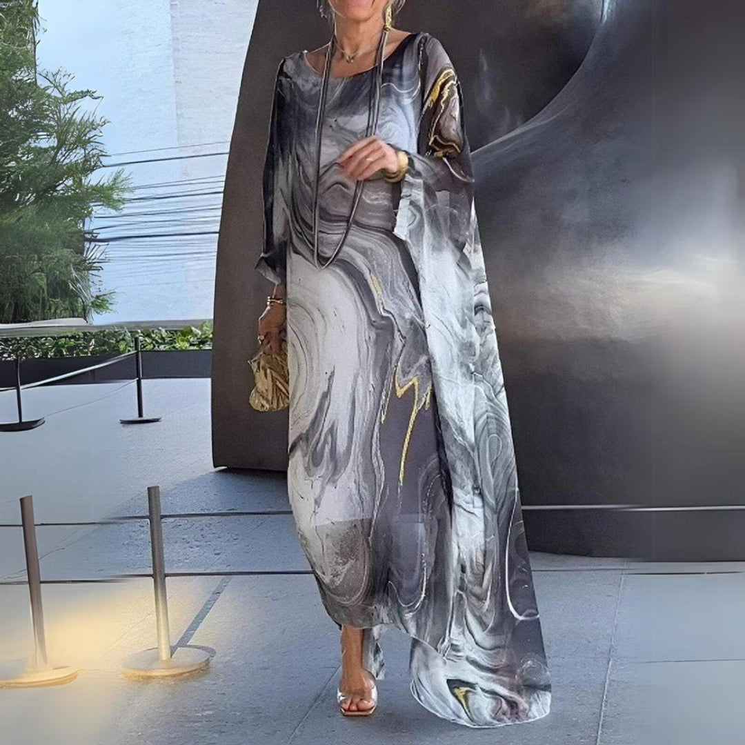 Women's Floaty Batwing Long Sleeve Dress Maxi Occasion Gown