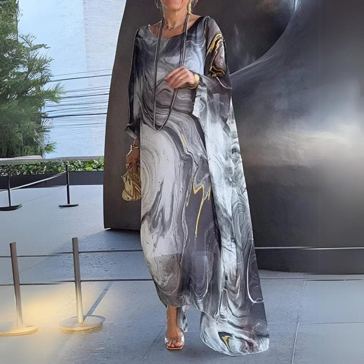 Women's Floaty Batwing Long Sleeve Dress Maxi Occasion Gown
