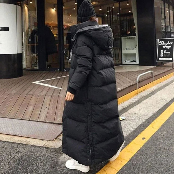Women's Maxi-Length Hooded Long Puffer Coat
