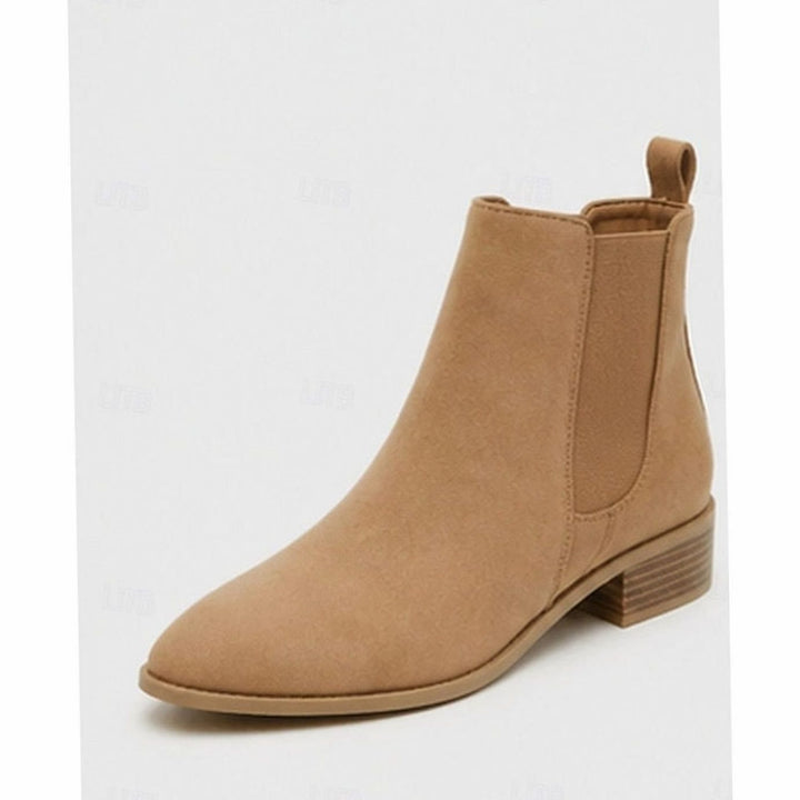 Women's Pointed-Toe Block Heel Side-Zip Chelsea Ankle Boots