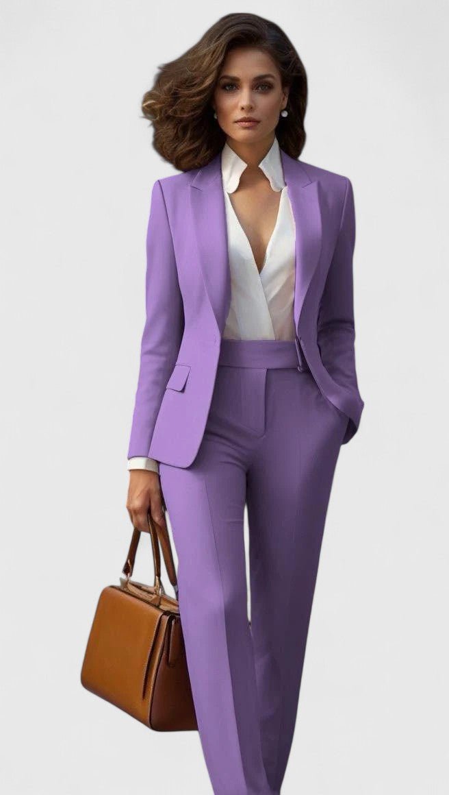 Valentina | Dame Skræddersyet Blazersæt Med Sjalkrave Og Tapered Buks