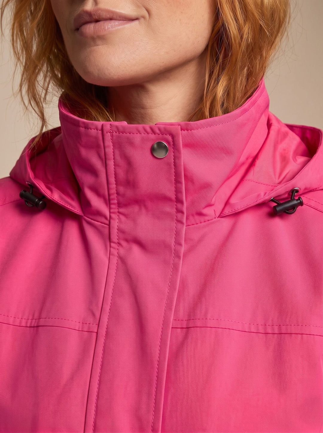 Women's Water-Resistant Hooded Drawstring Parka Coat