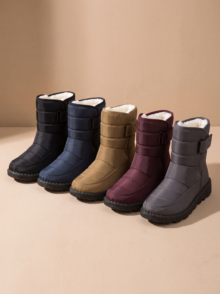 Women's Waterproof Fleece-Lined Mid-Calf Winter Snow Boots